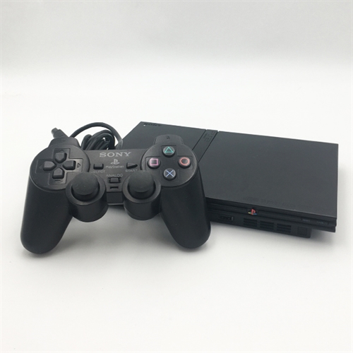 Playstation 2 Slim Sort Konsol - SNR AC1666244 (B Grade) (Genbrug)